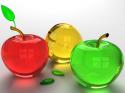 Three Apples Glass Art